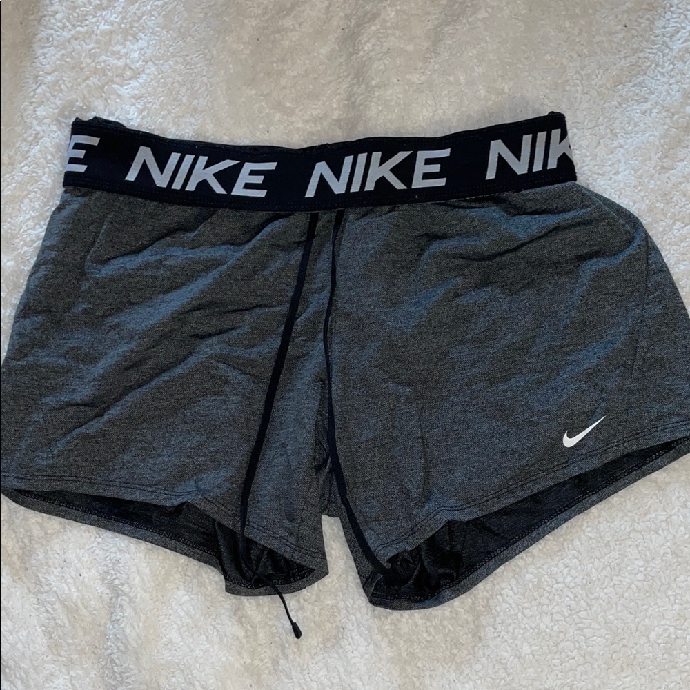 Nike Women's Black and Gray Athletic Shorts